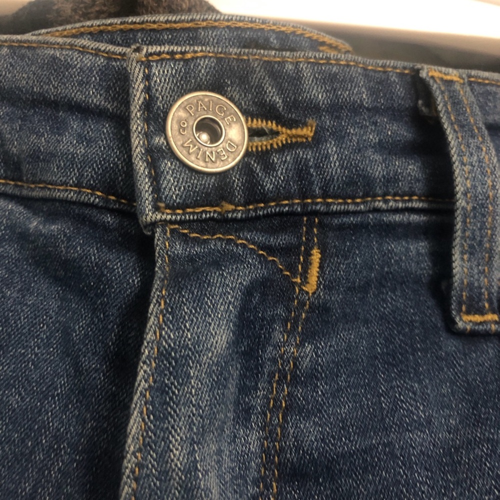 PAIGE Dark Federal Jeans hemmed to 25 - Picture 4 of 5